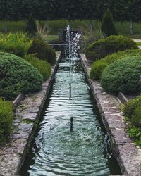 Scenic view of waterfall