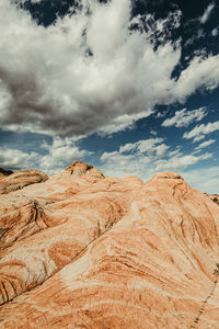 Sunny and cloudy utah desert landscape of yant flats near st. george