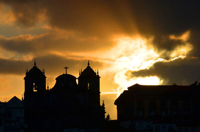Church on the background of a beautiful sunset