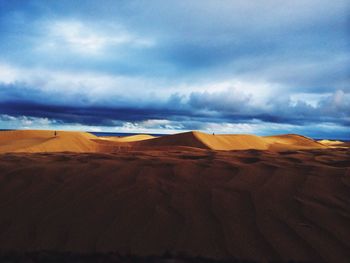 Scenic view of landscape against cloudy sky