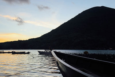 Boats in sea