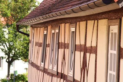 Low angle view of roof of building