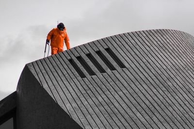 Low angle view of building against sky