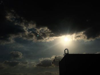 Low angle view of cloudy sky during sunset