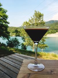 Close-up of drink on table