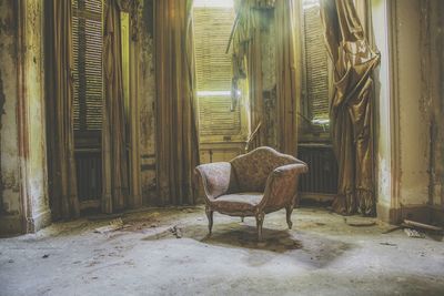 Interior of abandoned house