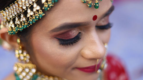Close-up portrait of woman