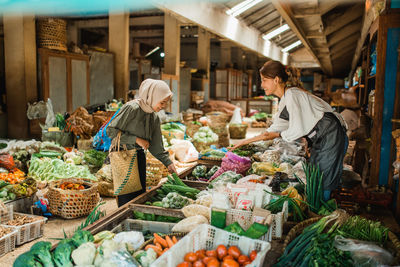 Food for sale at market stall