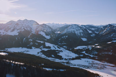 Winter in the pillerseetal, austria.