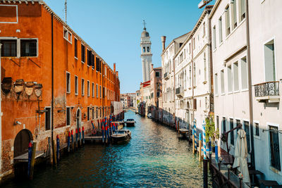 Canal amidst buildings in city