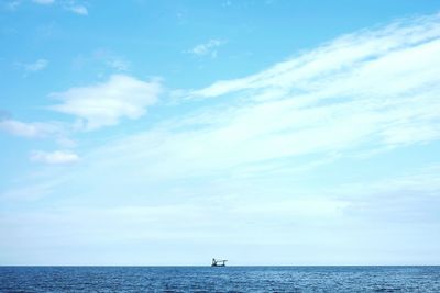 View of calm blue sea against the sky