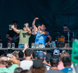 Group of people at music concert