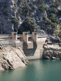 View of bridge over river