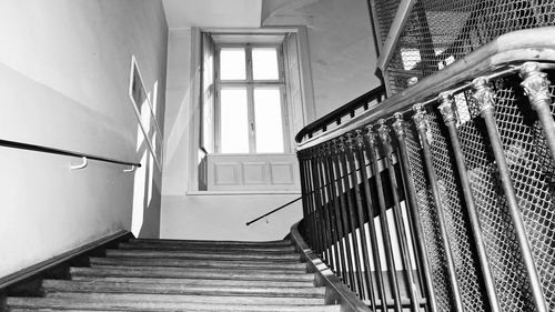 Low angle view of staircase in building