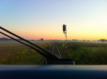 Country road at sunset