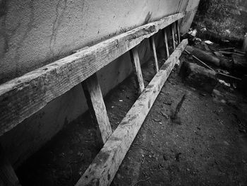 Close-up of old wooden wall