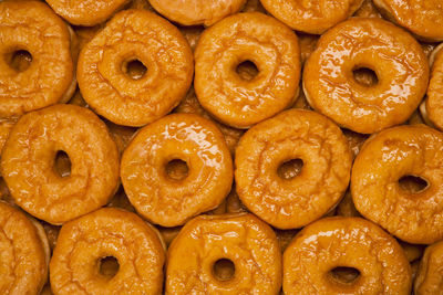 Full frame of donuts