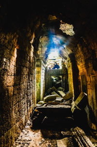 Interior of abandoned cave