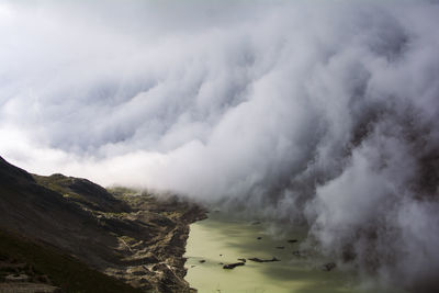 Panoramic view of mountains against sky