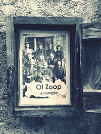 Close-up of window on wall