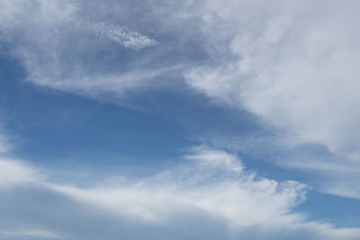 Low angle view of clouds in sky