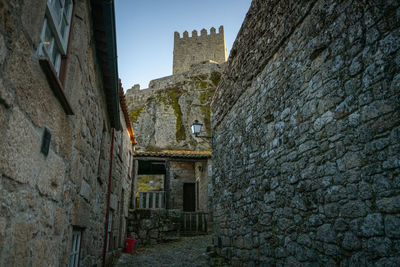 Low angle view of old ruins