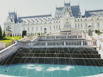 View of fountain in city