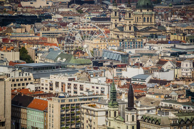 High angle view of townscape