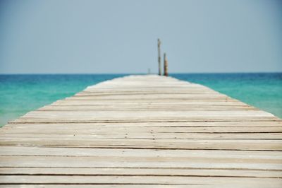 View of pier on sea