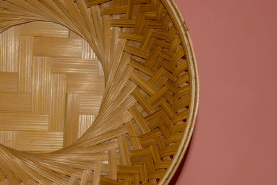 Close-up of wicker basket