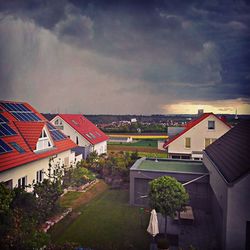 Built structure against cloudy sky