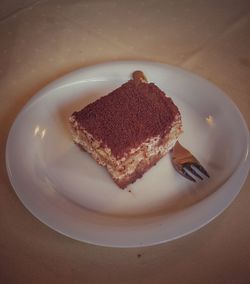 Close-up of cake in plate