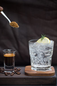 Close-up of drink on table