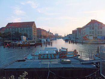 Boats in harbor