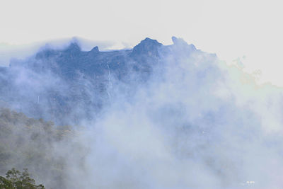 Low angle view of mountains against sky