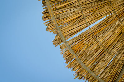 Low angle view of building against clear sky