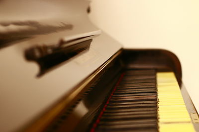 Close-up of piano keys