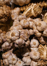 Close-up of onions for sale in market