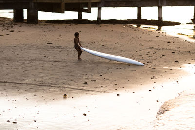 Full length of man on beach