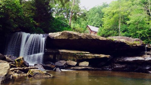 River flowing through rocks