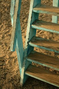 Close-up of abandoned sand