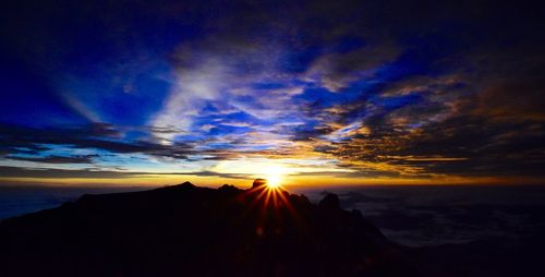 Scenic view of dramatic sky during sunset