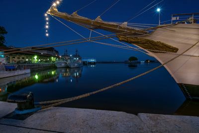 View of illuminated street light at night