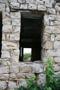 Stone wall of old building