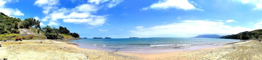 Panoramic view of beach against sky