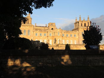 View of historic building against blue sky