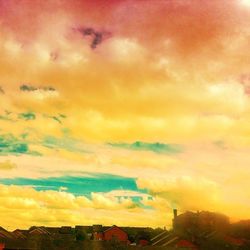 View of cloudy sky at sunset