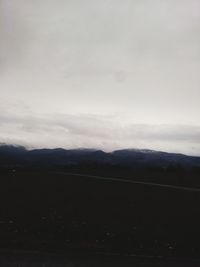 Scenic view of silhouette landscape against sky