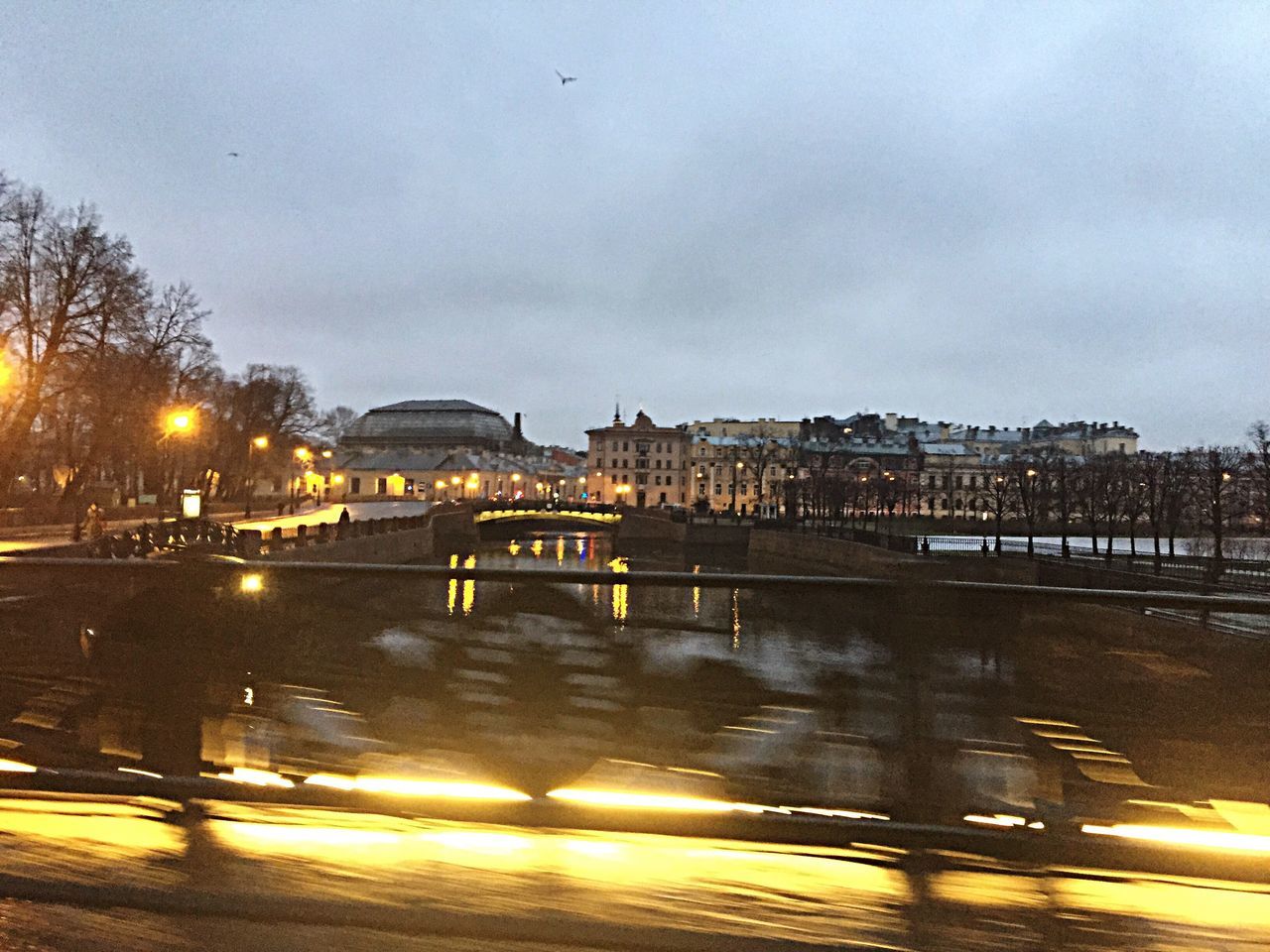 VIEW OF ILLUMINATED STREET LIGHTS