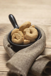 Close-up of food on table